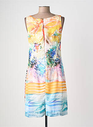 Robe courte sans manche sans manche jaune QUATTRO femme
