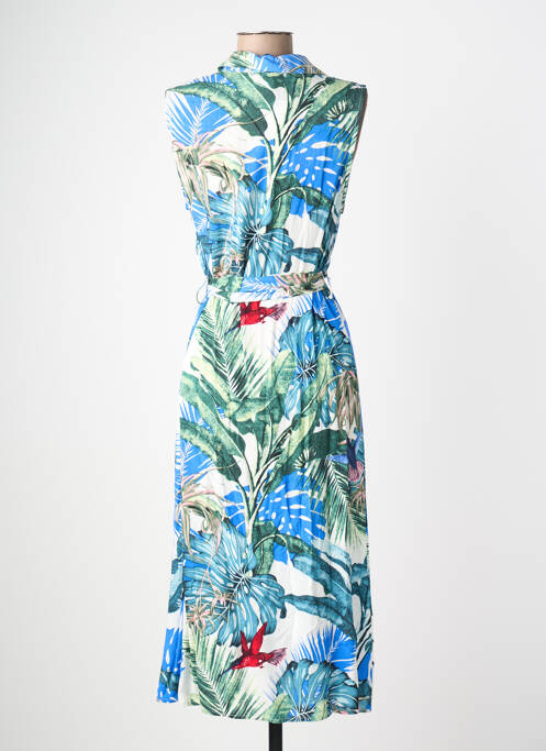 Robe mi-longue sans manche sans manche bleu QUATTRO femme