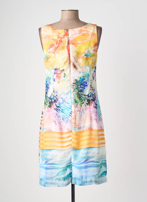 Robe courte sans manche sans manche jaune QUATTRO femme