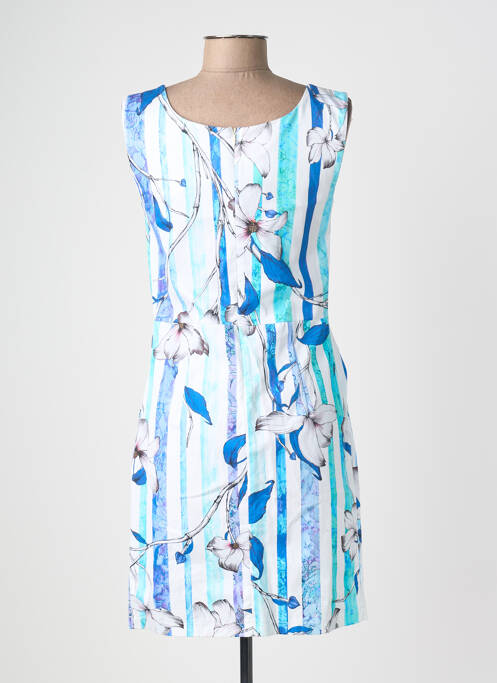 Robe courte sans manche sans manche bleu QUATTRO femme