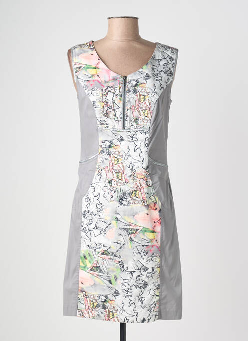 Robe courte sans manche sans manche gris QUATTRO femme