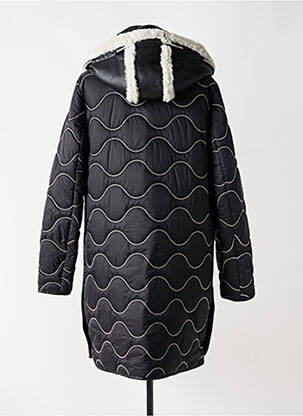 Parka fermeture zippée sur le devant sans capuche noir REVER MILE femme