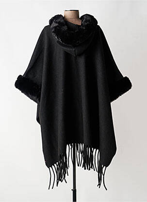 Manteau court coupe droite sans capuche noir K-DESIGN femme