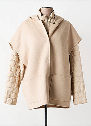Manteau court capuche a capuche beige RINO & PELLE femme