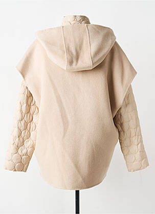 Manteau court capuche a capuche beige RINO & PELLE femme