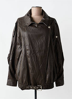 Veste casual col tailleur marron NÜ femme