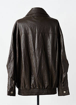 Veste casual col tailleur marron NÜ femme
