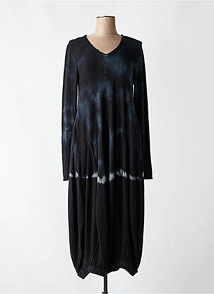 Robe longue manches longues manches longues noir KEDZIOREK femme