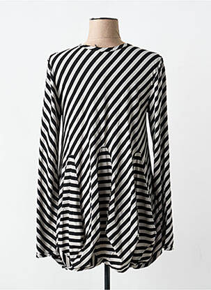 Blouse imprimé fantaisie manches longues noir KEDZIOREK femme