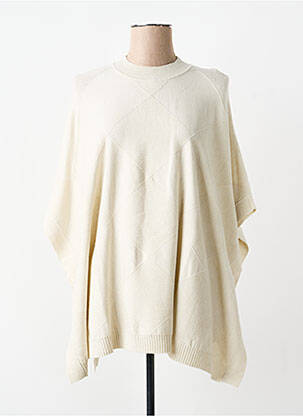 Pull coupe droite sans manche beige SCORZZO femme