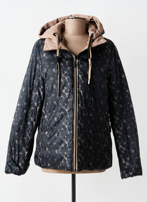Doudoune poches a capuche noir REVER MILE femme