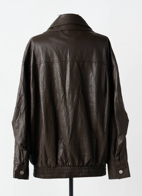 Veste casual col tailleur marron NÜ femme