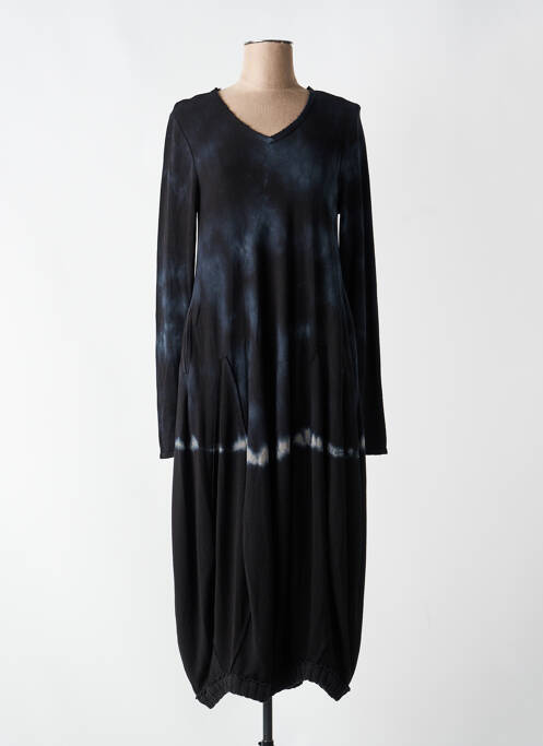 Robe longue manches longues manches longues noir KEDZIOREK femme