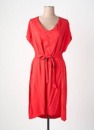 Robe courte manches courtes manches courtes rouge QUATTRO femme