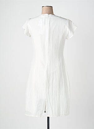 Robe mi-longue imprimé fantaisie manches courtes marron QUATTRO femme