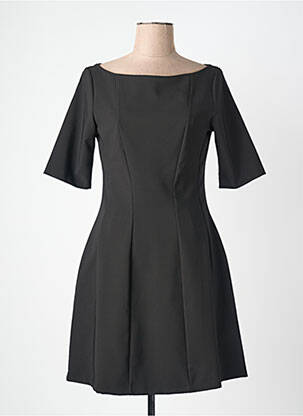 Robe courte manches 3/4 manches 3/4 noir QUATTRO femme