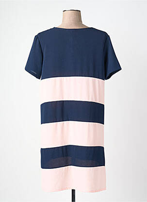Robe courte manches courtes manches courtes bleu QUATTRO femme