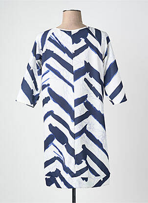 Robe courte manches courtes manches courtes bleu QUATTRO femme