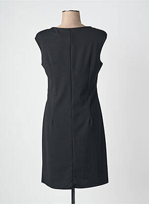 Robe mi-longue tissage crêpe manches courtes beige QUATTRO femme