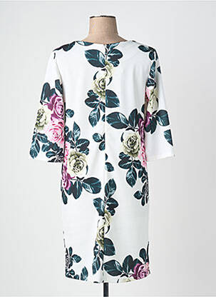 Robe courte manches 3/4 manches 3/4 beige QUATTRO femme