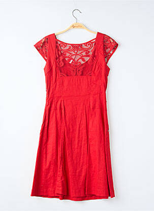 Robe courte sans manche sans manche rouge QUATTRO femme
