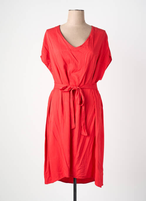 Robe courte manches courtes manches courtes rouge QUATTRO femme