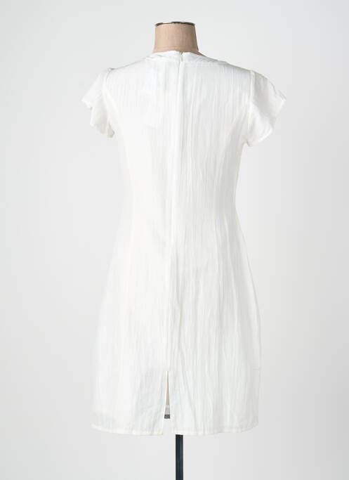 Robe mi-longue imprimé fantaisie manches courtes marron QUATTRO femme