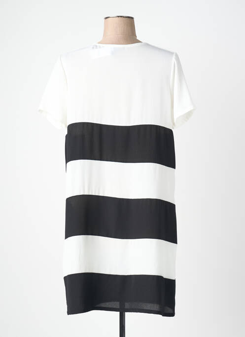 Robe courte manches courtes manches courtes blanc QUATTRO femme