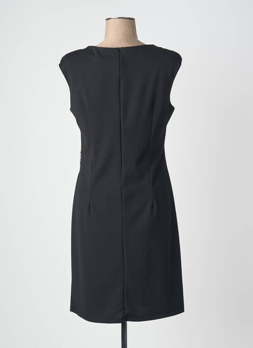 Robe mi-longue tissage crêpe manches courtes beige QUATTRO femme