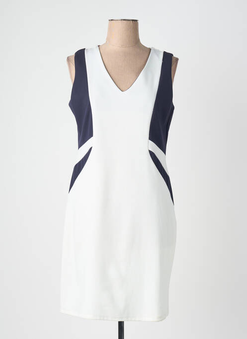 Robe courte sans manche sans manche blanc QUATTRO femme