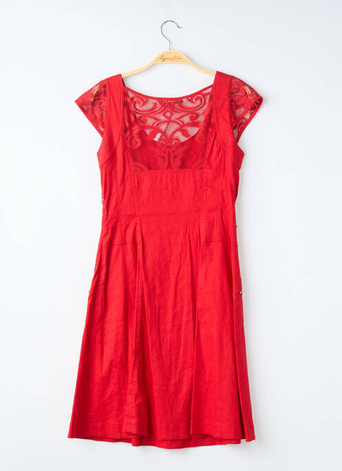 Robe courte sans manche sans manche rouge QUATTRO femme