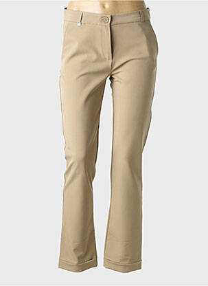 Pantalon slim poches beige HBT femme