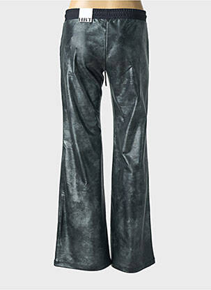 Pantalon flare taille élastique argent HBT femme