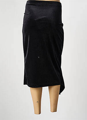 Jupe mi-longue taille élastique noir LM LULU femme