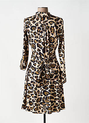 Robe courte manches 3/4 manches 3/4 beige K-DESIGN femme