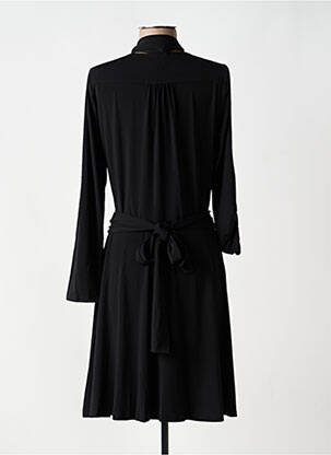 Robe mi-longue manches longues manches longues noir K-DESIGN femme