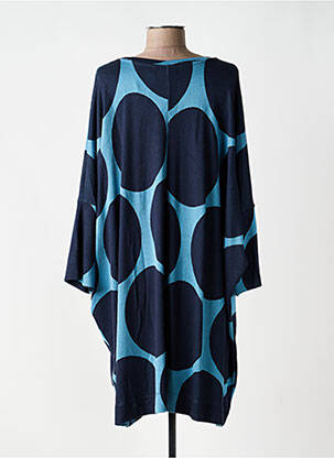 Pull tunique coupe over-size manches longues bleu MASAI femme