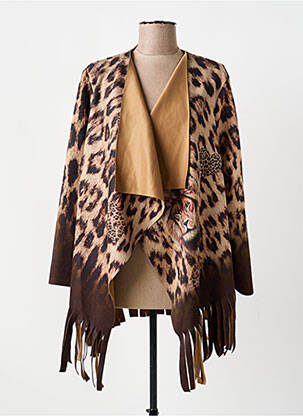 Veste casual tissage suedine marron LM LULU femme