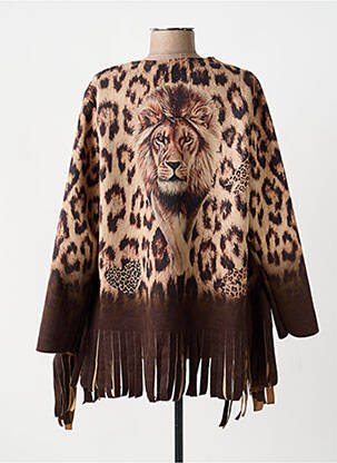 Veste casual tissage suedine marron LM LULU femme