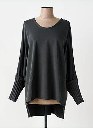 Tunique manches longues col rond vert KEDZIOREK femme