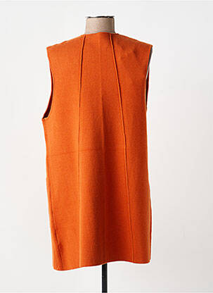 Gilet sans manche poches orange SCORZZO femme