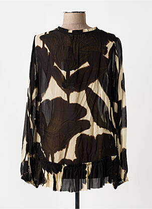 Blouse légère et transparente manches longues marron BEATE HEYMANN femme