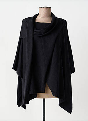 Pull tunique coupe forme déstructurée manches 3/4 noir SCORZZO femme
