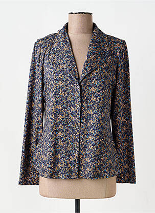 Chemisier coupe cintrée manches longues bleu SURKANA femme