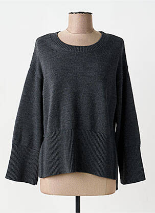 Pull tissage chiné manches longues gris EVA KAYAN femme