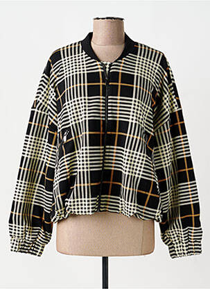 Blouson col v noir K-DESIGN femme