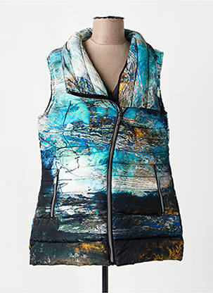 Doudoune poches sans capuche bleu DOLCEZZA femme