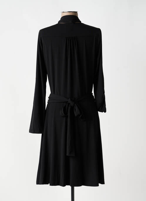 Robe mi-longue manches longues manches longues noir K-DESIGN femme