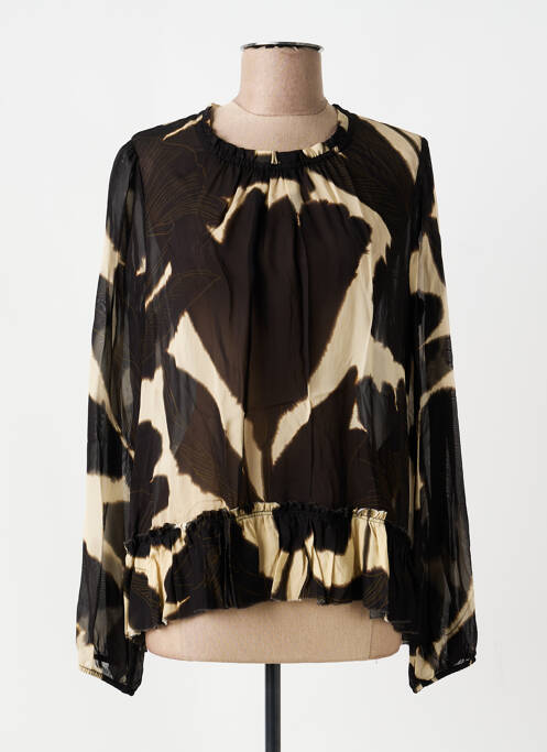 Blouse légère et transparente manches longues marron BEATE HEYMANN femme