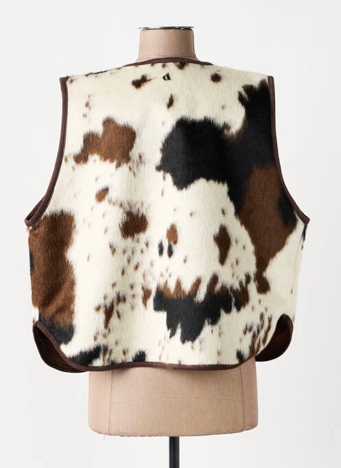 Gilet sans manche poches marron DIXIE femme